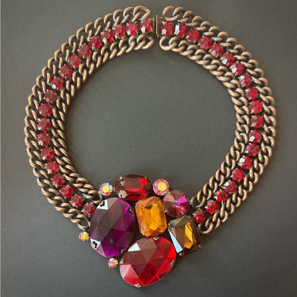 D&E for Aliexis Kirk Jewelry - Juliana | Delizza & Elster for Alexis Kirk - Red Rhinestone Statement Necklace